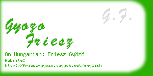 gyozo friesz business card