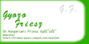 gyozo friesz business card